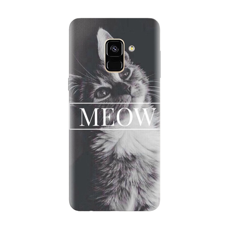 Husa silicon pentru Samsung Galaxy A6, Meow Cute Cat