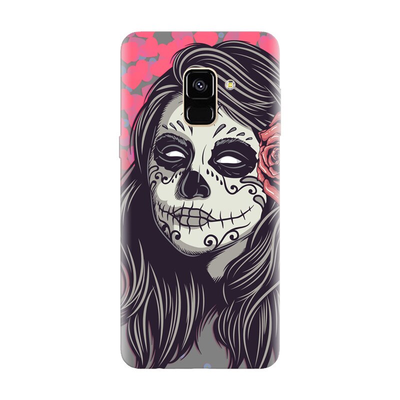 Husa silicon pentru Samsung Galaxy A6, Mexican Girl Skull