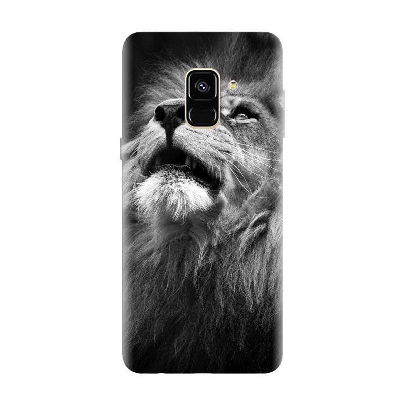 Husa silicon pentru Samsung Galaxy A8 Plus, Majestic Lion Portrait