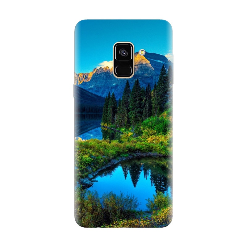 Husa silicon pentru Samsung Galaxy A6, HDR Mountains Lake