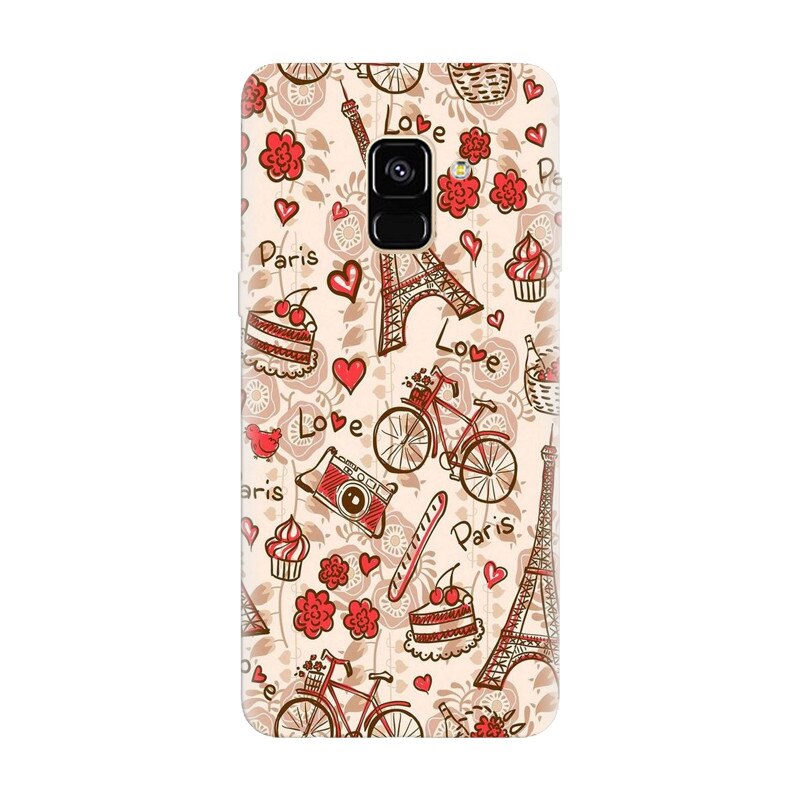 Husa silicon pentru Samsung Galaxy A8 Plus, Paris Love