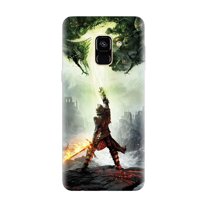 Husa silicon pentru Samsung Galaxy A6, Green Dragon