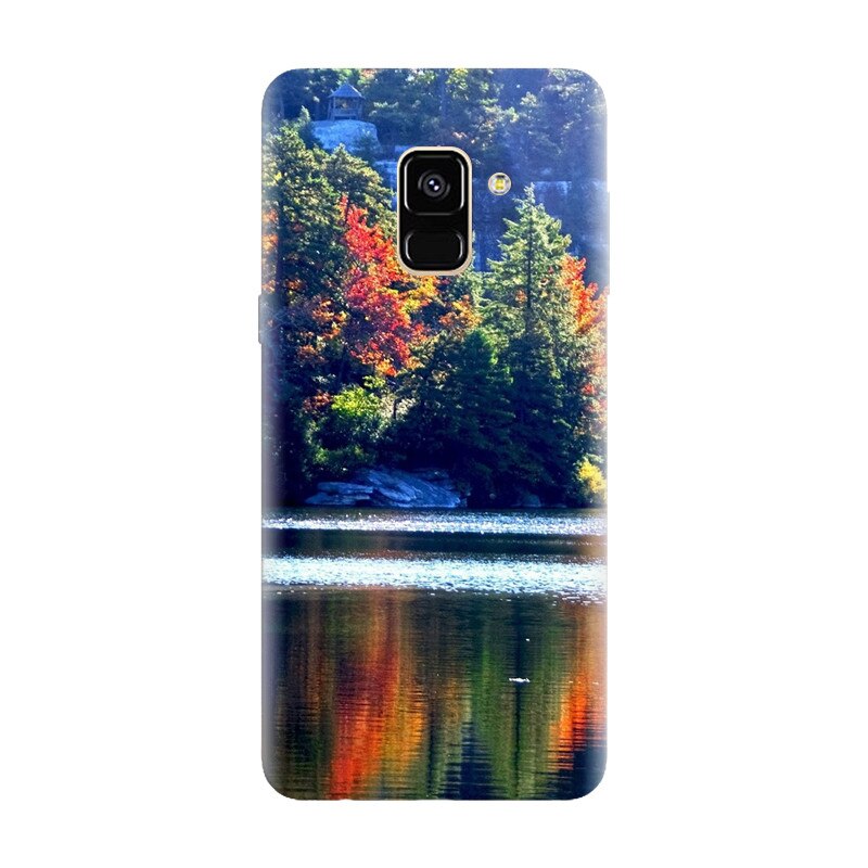 Husa silicon pentru Samsung Galaxy A8 Plus, Lake Minnewaska Autumn