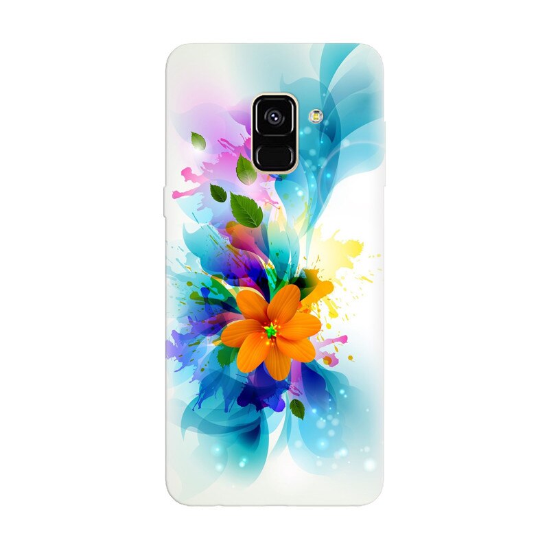 Husa silicon pentru Samsung Galaxy A8 Plus, Flower 011