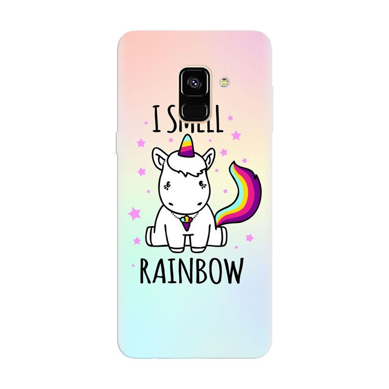 Husa silicon pentru Samsung Galaxy A8 Plus, I Smell Rainbow