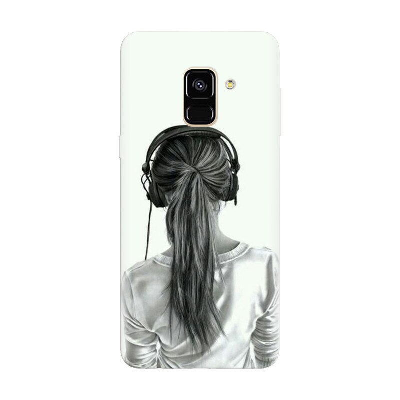 Husa silicon pentru Samsung Galaxy A6, Girl With Headphone