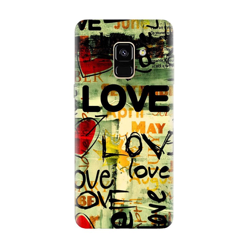 Husa silicon pentru Samsung Galaxy A8 Plus, Love Artwork