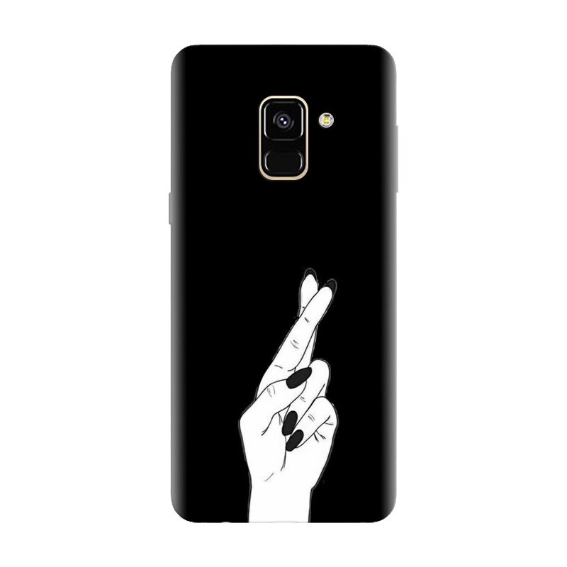 Husa silicon pentru Samsung Galaxy A8 2018, Finger Cross