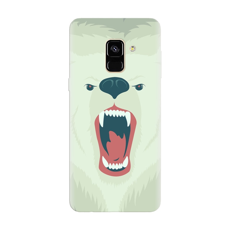 Husa silicon pentru Samsung Galaxy A8 Plus, Fierce Polar Bear Winter