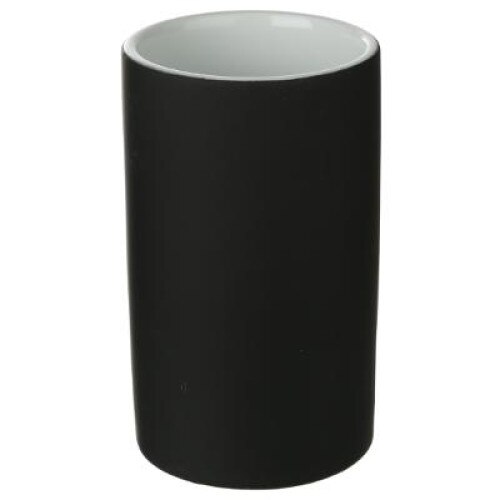 Pahar ceramic cauciucat negru