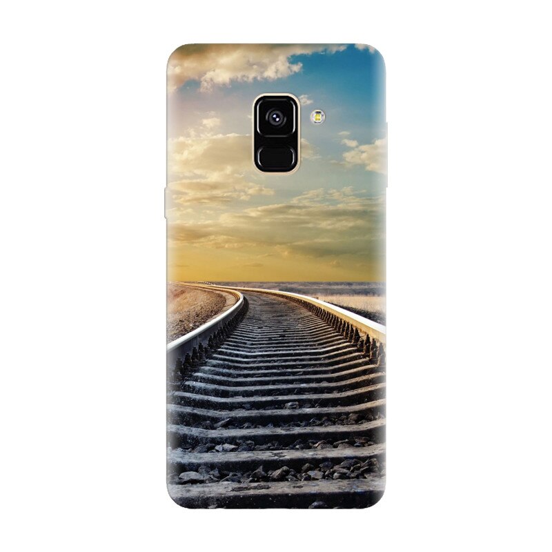 Husa silicon pentru Samsung Galaxy A8 2018, Railroad Horizon