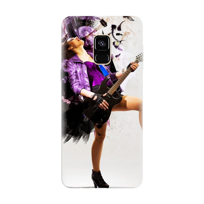 Husa silicon pentru Samsung Galaxy A6, Rock Music Girl