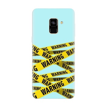 Husa silicon pentru Samsung Galaxy A8 2018, Warning Husa silicon pentru Samsung Galaxy A8 2018, Warning