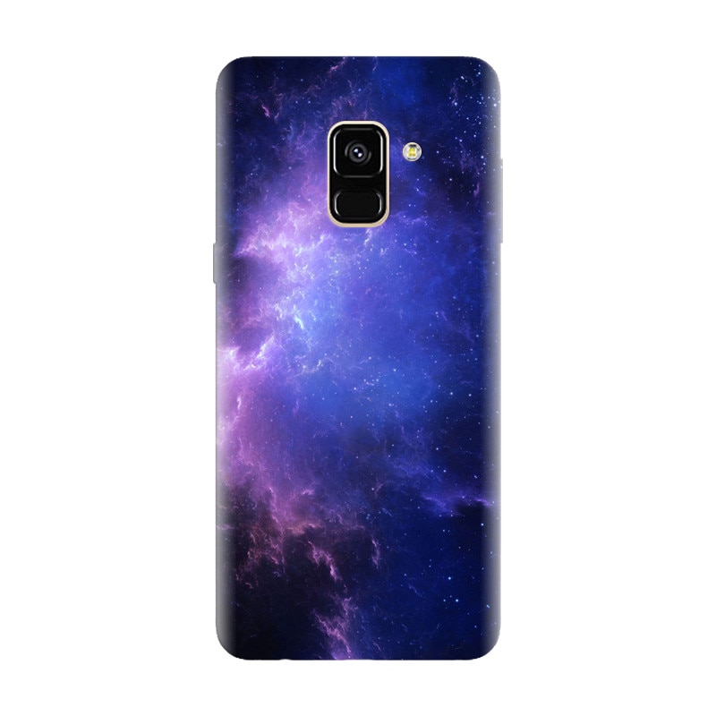 Husa silicon pentru Samsung Galaxy A8 Plus, Purple Space Nebula