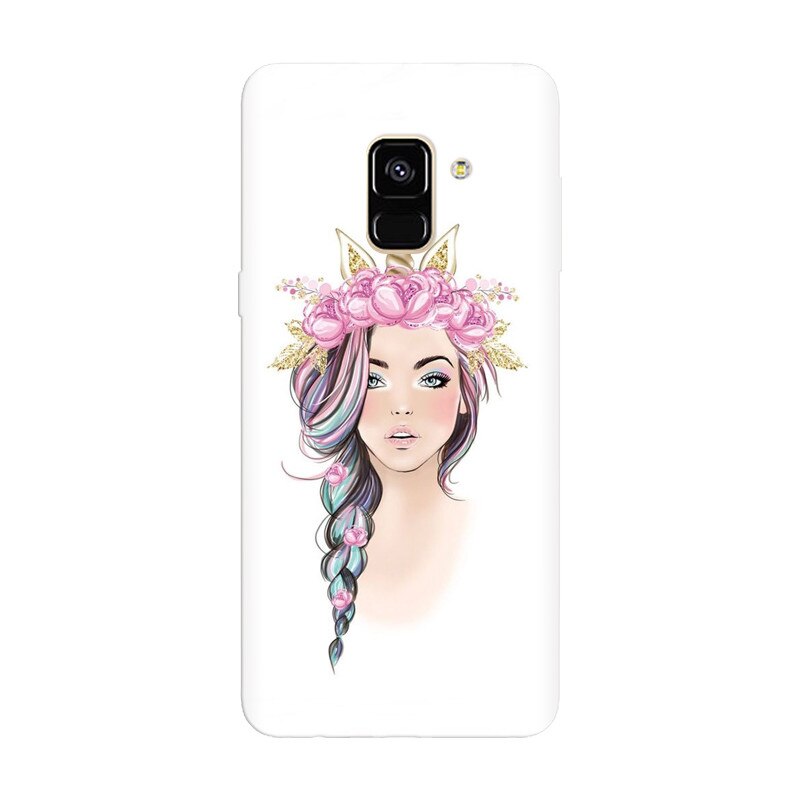 Husa silicon pentru Samsung Galaxy A8 Plus, Unicorn Girl