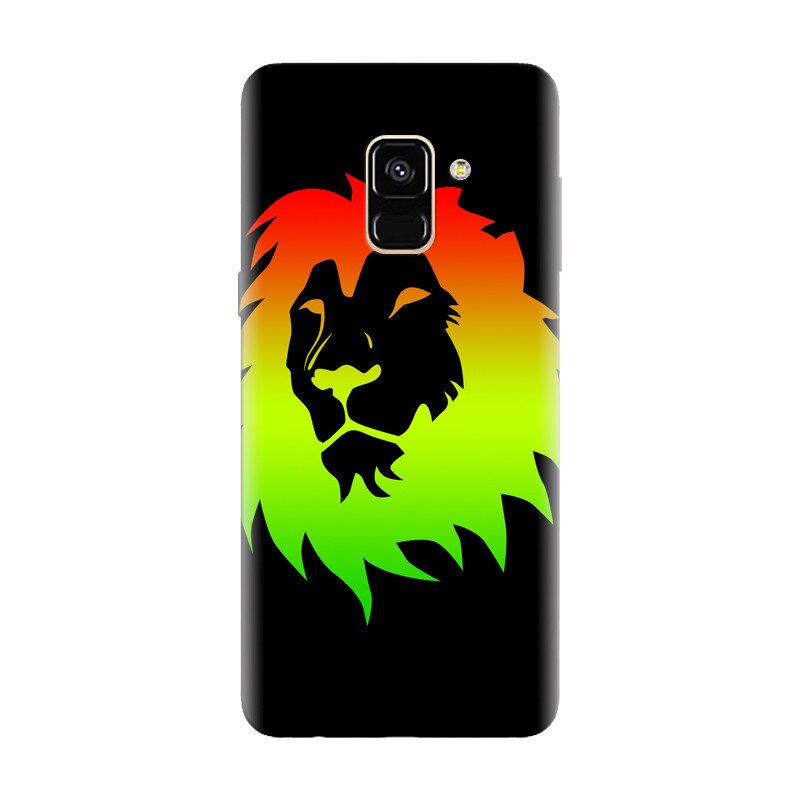Husa silicon pentru Samsung Galaxy A8 2018, Rasta Color Lion