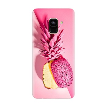 Husa silicon pentru Samsung Galaxy A8 Plus, Pink Pineapple Husa silicon pentru Samsung Galaxy A8 Plus, Pink Pineapple