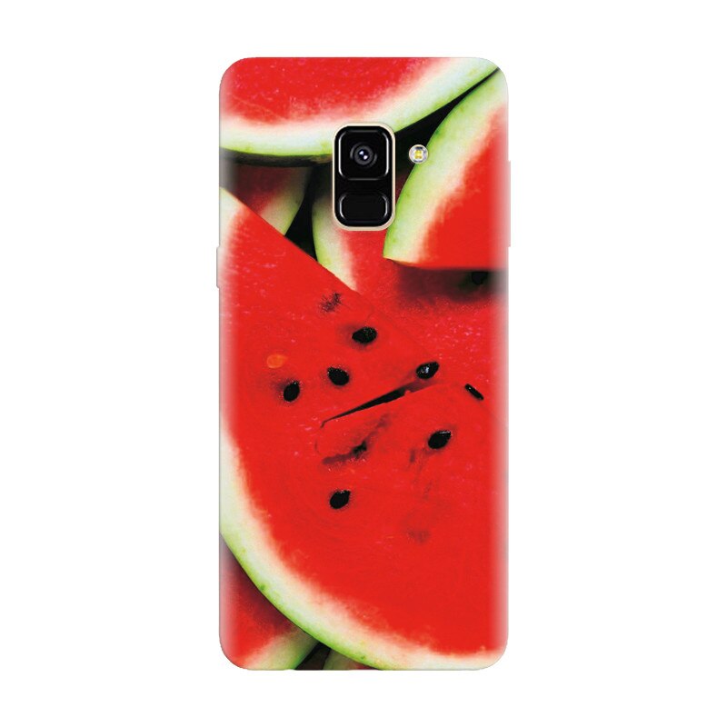 Husa silicon pentru Samsung Galaxy A8 2018, S Of Watermelon Slice