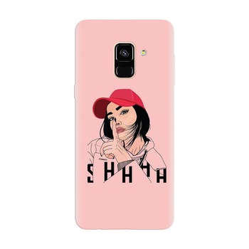 Husa silicon pentru Samsung Galaxy A8 Plus, Shhh Husa silicon pentru Samsung Galaxy A8 Plus, Shhh