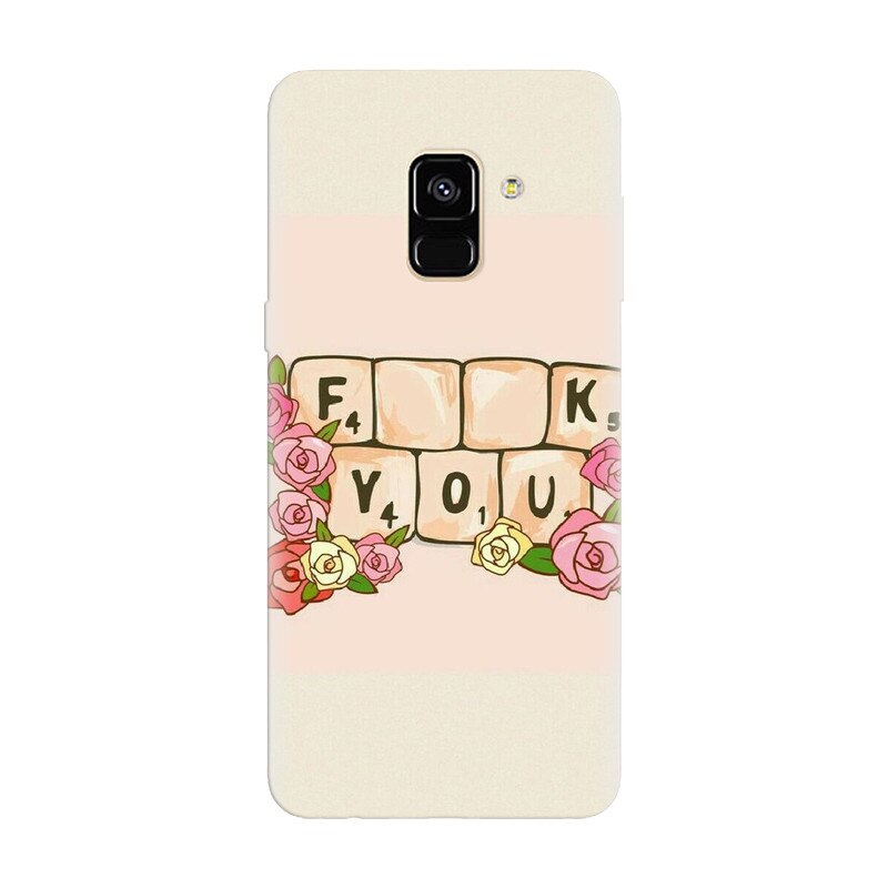 Husa silicon pentru Samsung Galaxy A8 Plus, Scrabble