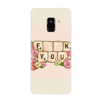 Husa silicon pentru Samsung Galaxy A8 Plus, Scrabble Husa silicon pentru Samsung Galaxy A8 Plus, Scrabble