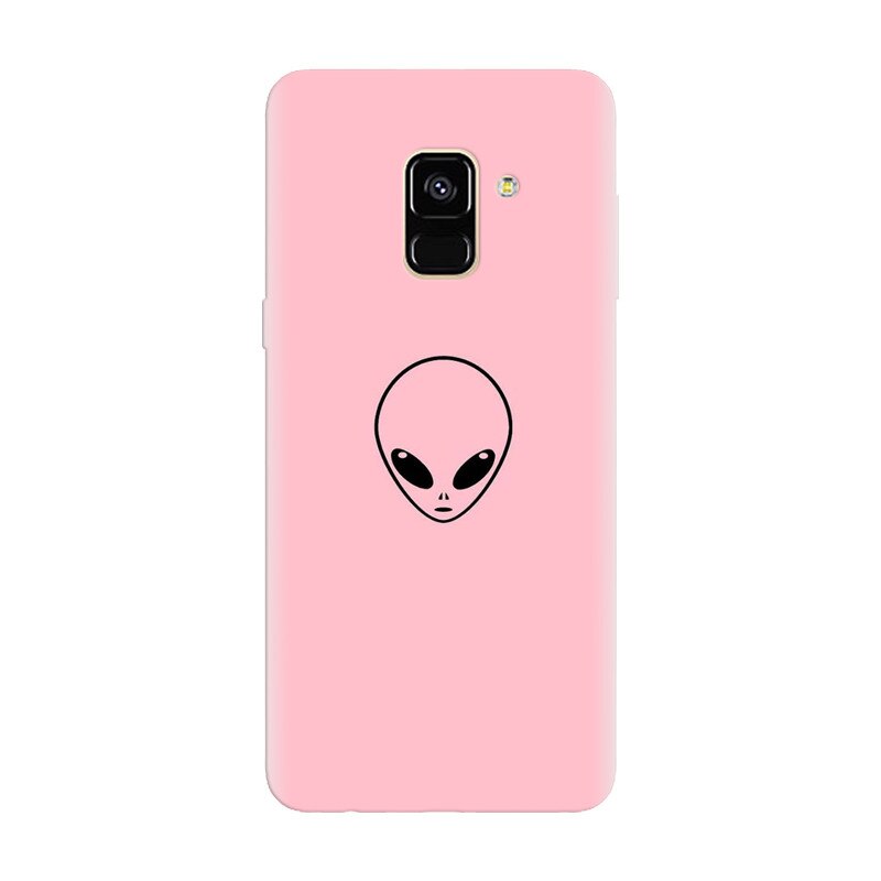 Husa silicon pentru Samsung Galaxy A8 Plus, Pink Alien