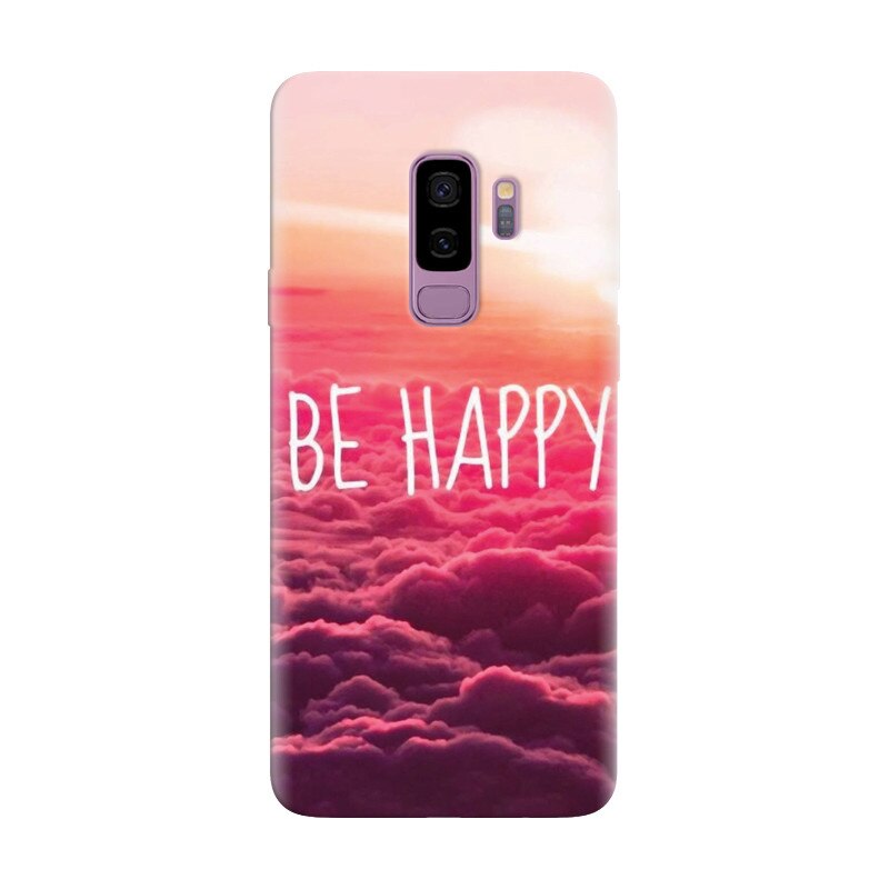Husa silicon pentru Samsung Galaxy S9, Be Happy Puffy Clouds