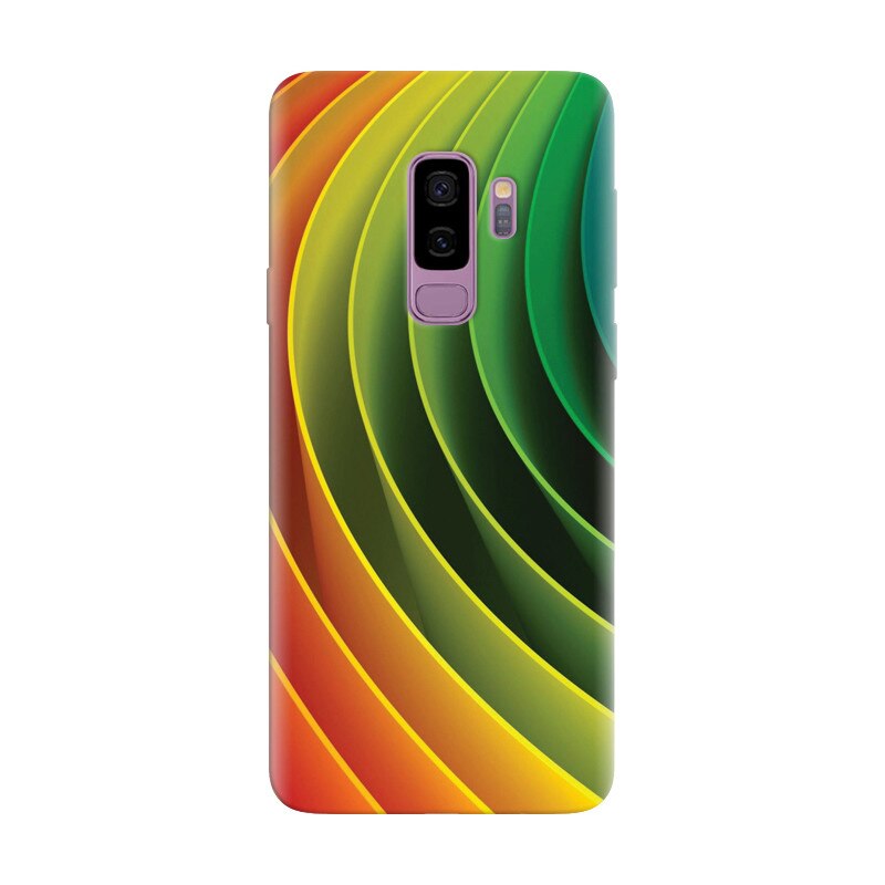 Husa silicon pentru Samsung Galaxy S9 Plus, 3D Multicolor Abstract Lines