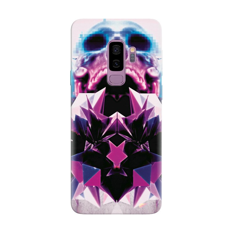 Husa silicon pentru Samsung Galaxy S9 Plus, Abstract Framed Skull
