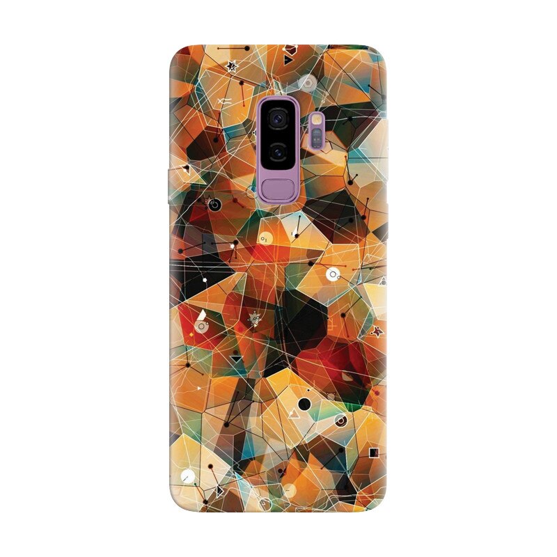Husa silicon pentru Samsung Galaxy S9 Plus, Abstract Triangles Connected Lines
