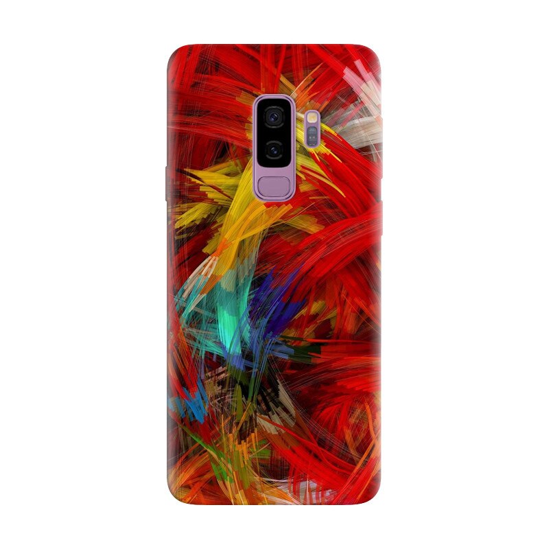Husa silicon pentru Samsung Galaxy S9 Plus, Colorful Digital Painting Strokes