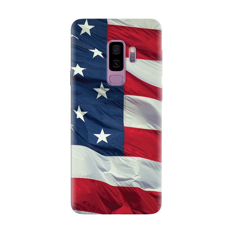 Husa silicon pentru Samsung Galaxy S9, American Flag Illustration