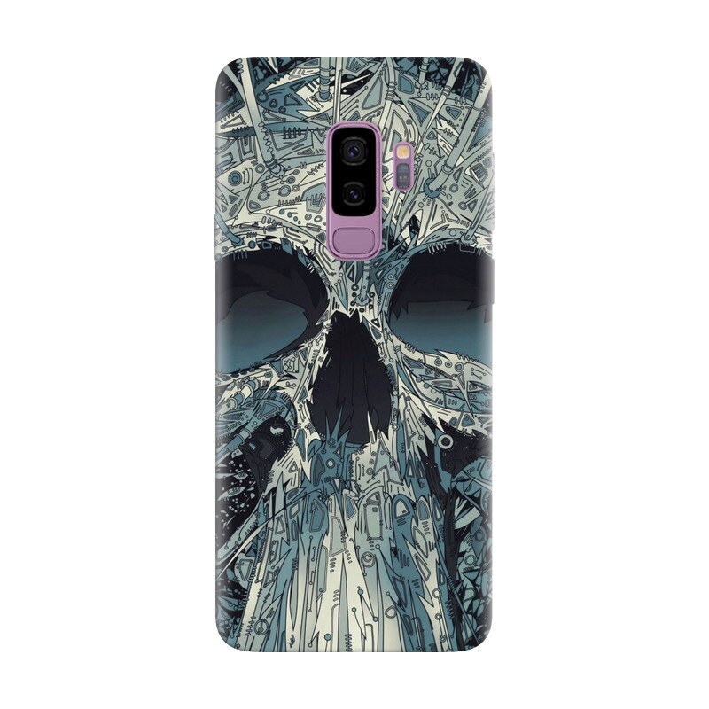 Husa silicon pentru Samsung Galaxy S9 Plus, Abstract Skull Artwork Illustration