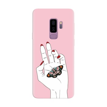 Husa silicon pentru Samsung Galaxy S9 Plus, Butterfly In Hand Husa silicon pentru Samsung Galaxy S9 Plus, Butterfly In Hand