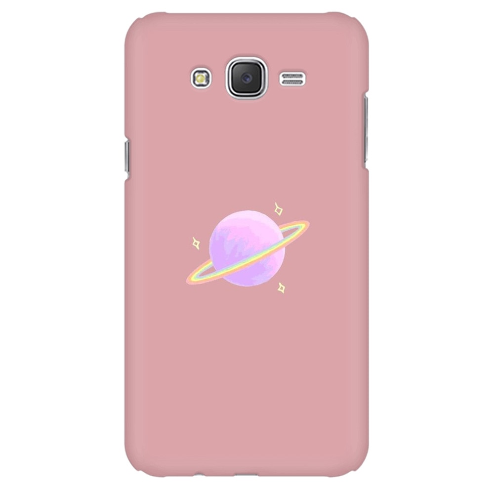 Husa silicon pentru Samsung Galaxy J1, Saturn On Pink