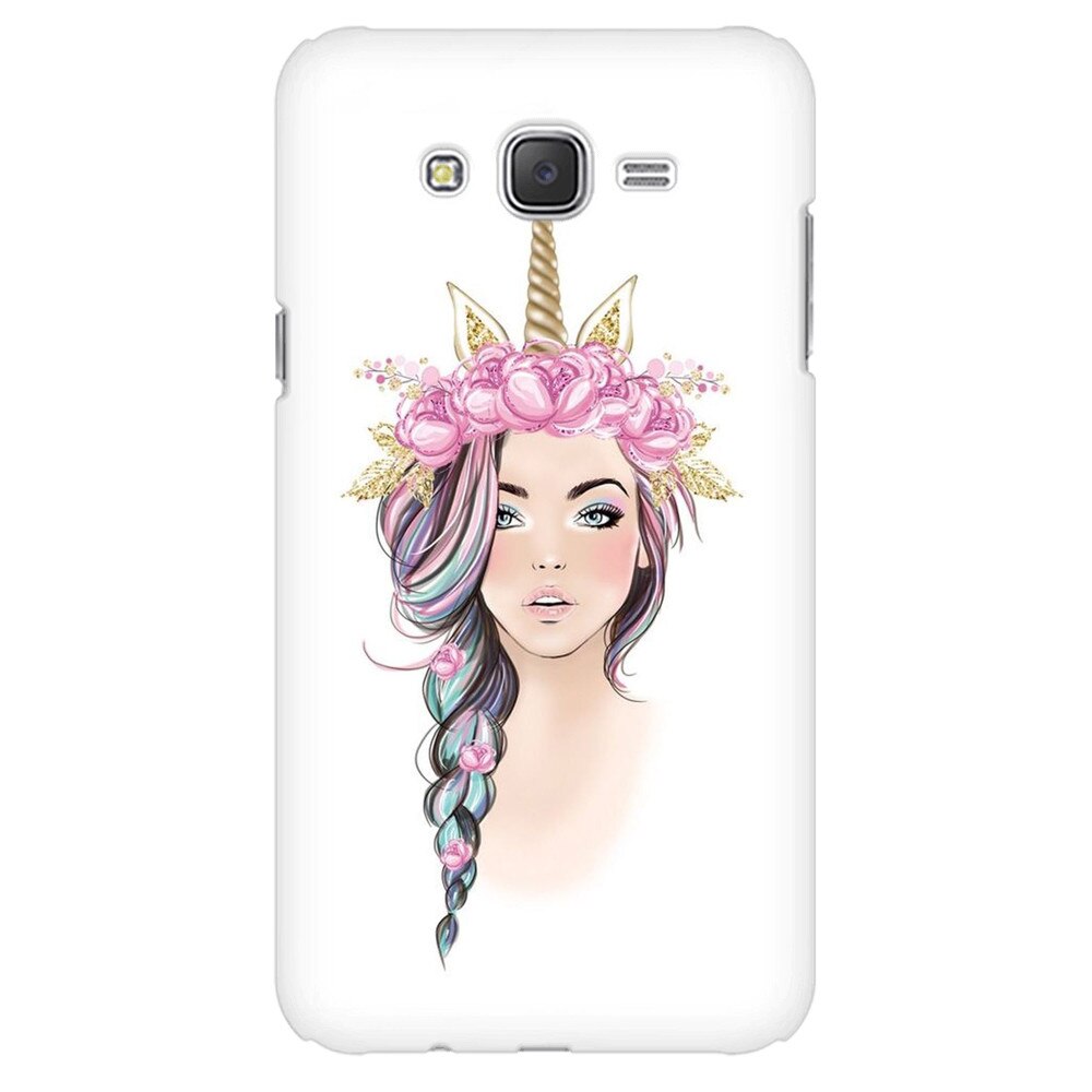 Husa silicon pentru Samsung Galaxy J1 Ace, Unicorn Girl