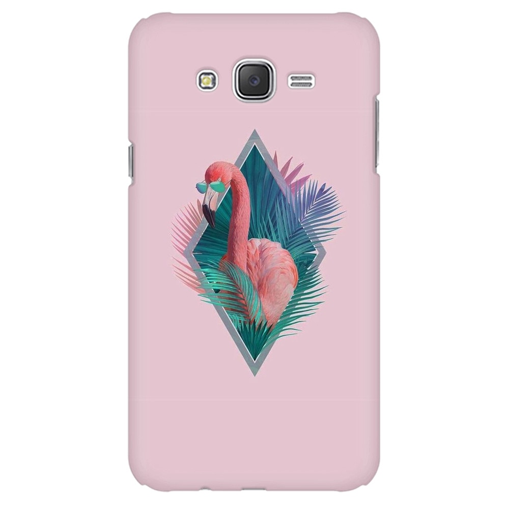 Husa silicon pentru Samsung Galaxy J1 Ace, Flamingo With Sunglass