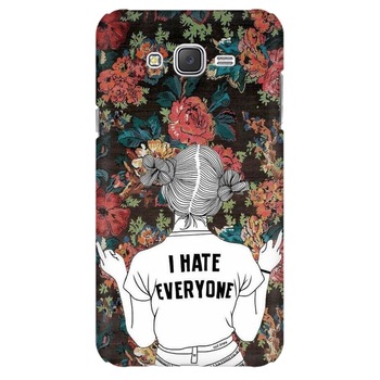 Husa silicon pentru Samsung Galaxy J1 Ace, I Hate Everyone Husa silicon pentru Samsung Galaxy J1 Ace, I Hate Everyone