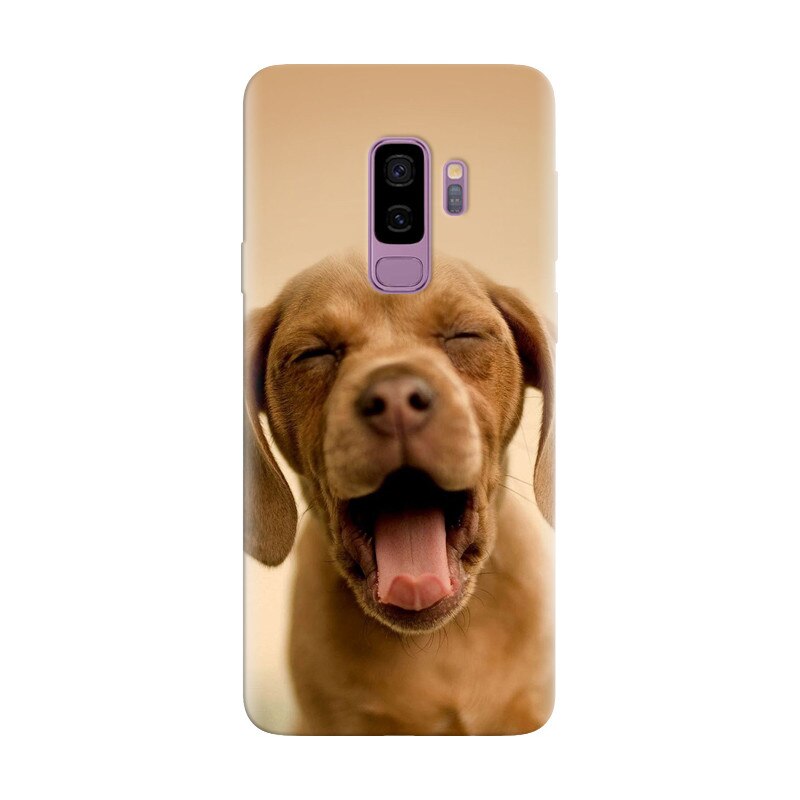 Husa silicon pentru Samsung Galaxy S9, Cute Yawning Puppy