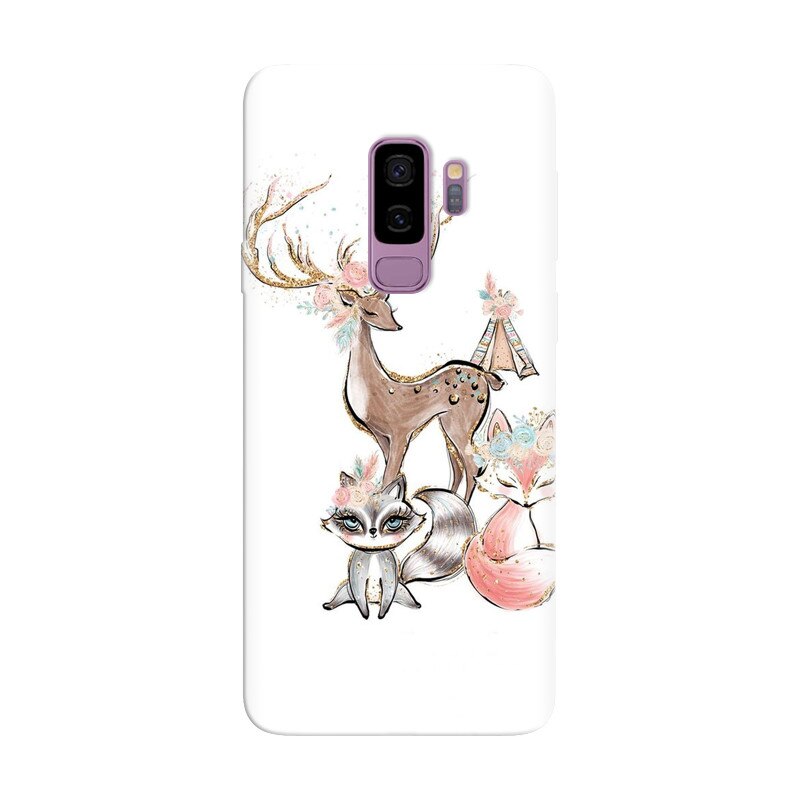 Husa silicon pentru Samsung Galaxy S9 Plus, Foxs And Deer