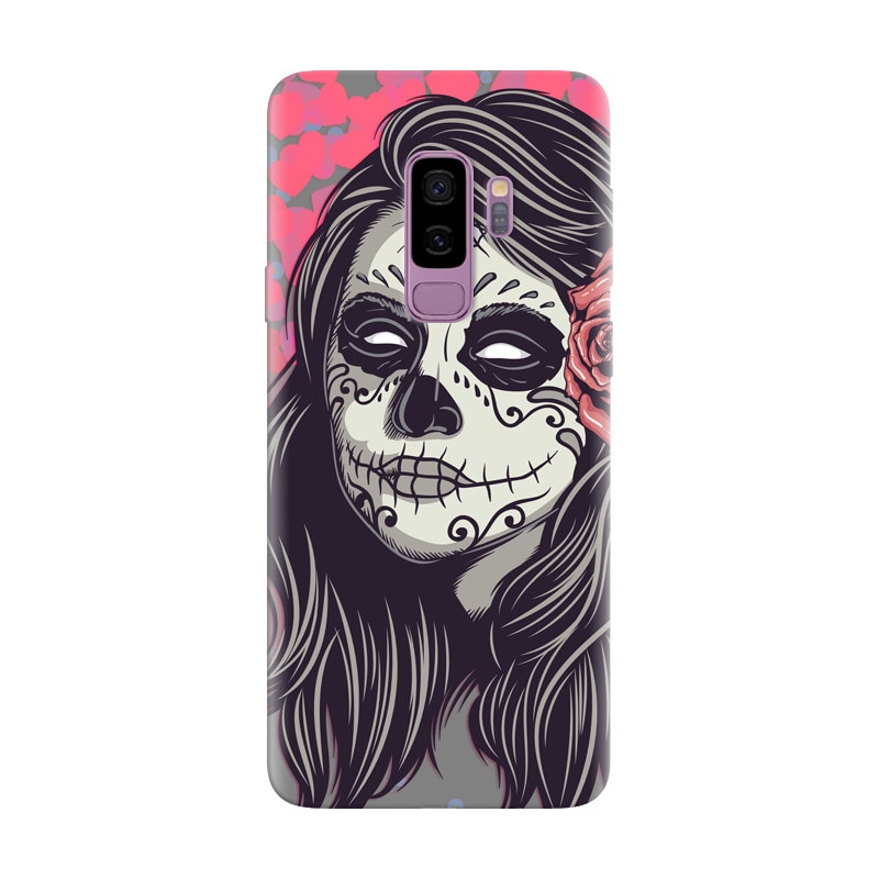 Husa silicon pentru Samsung Galaxy S9, Mexican Girl Skull