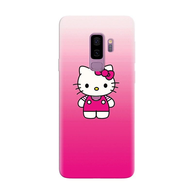 Husa silicon pentru Samsung Galaxy S9 Plus, Cute Pink Catty