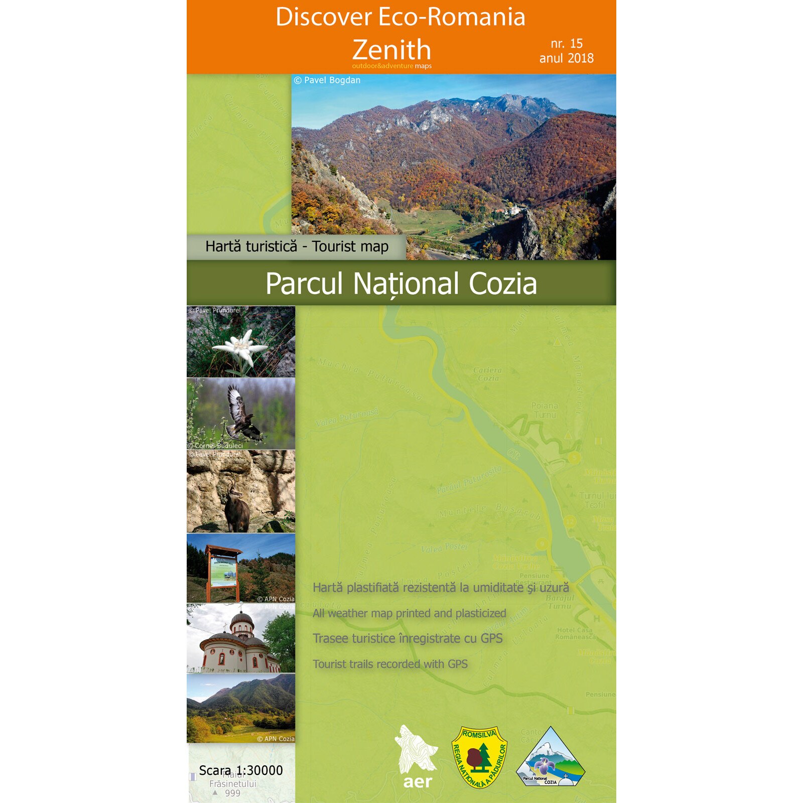 Harta turistica Parcul National Cozia