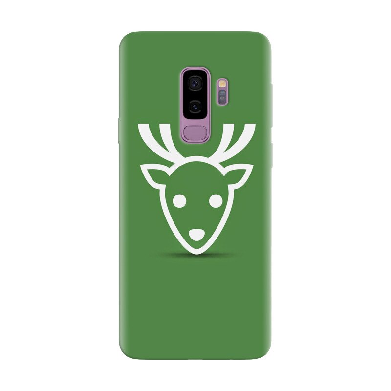 Husa silicon pentru Samsung Galaxy S9 Plus, Minimal Reindeer Illustration Green