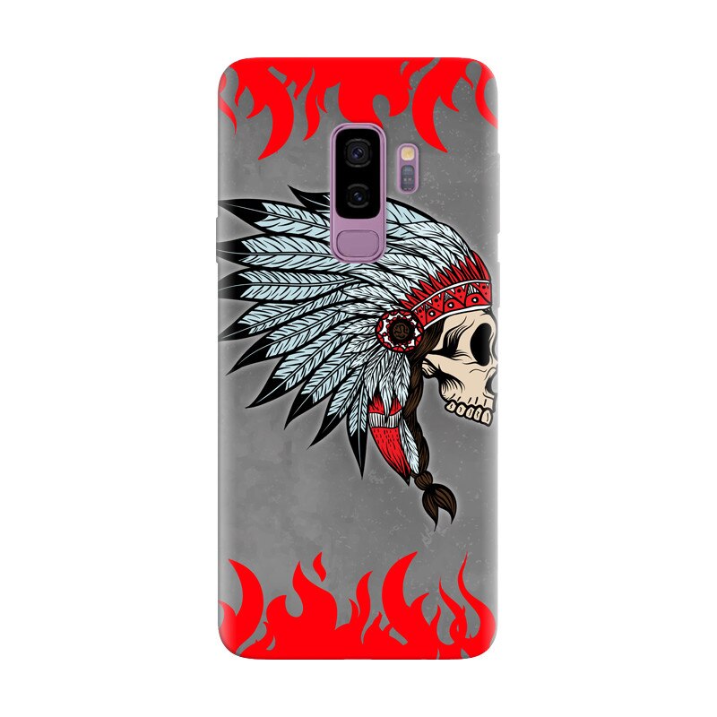 Husa silicon pentru Samsung Galaxy S9, Indian Skull