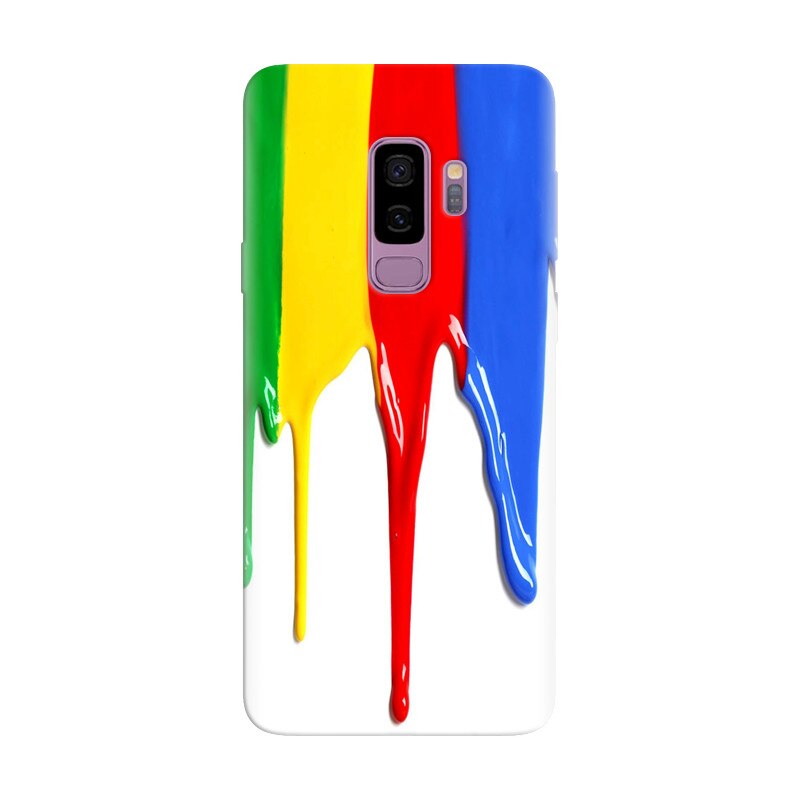 Husa silicon pentru Samsung Galaxy S9, Dripping Colorful Paint