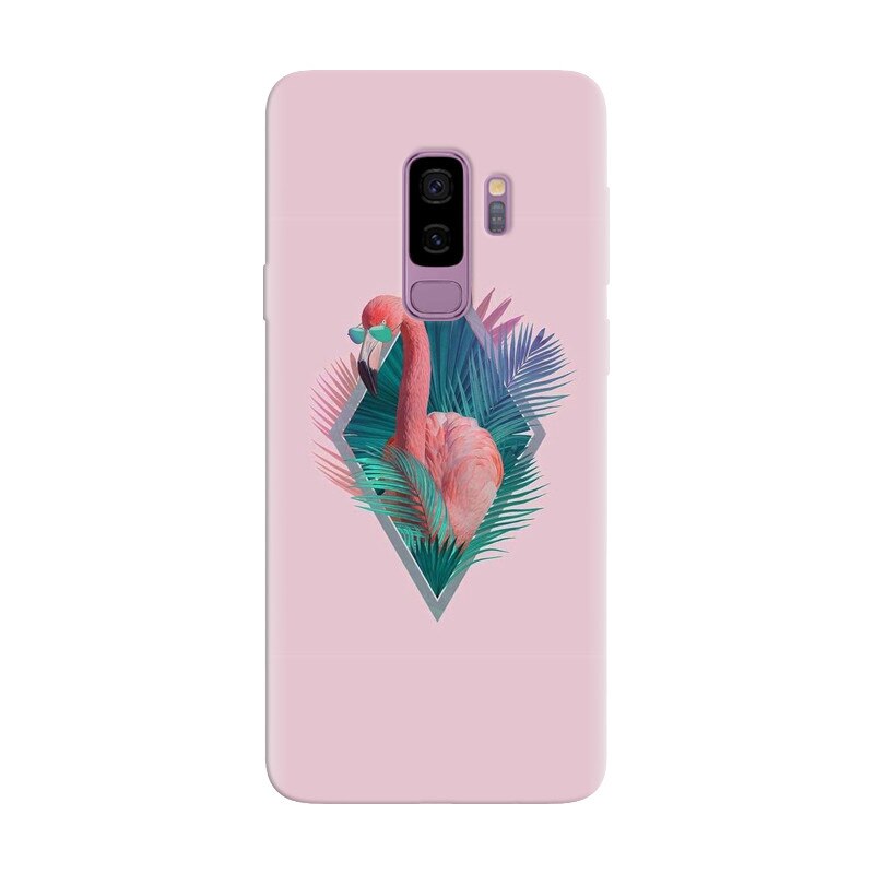 Husa silicon pentru Samsung Galaxy S9 Plus, Flamingo With Sunglass