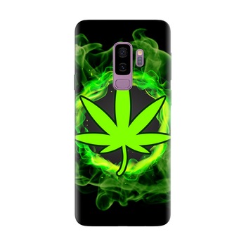 Husa silicon pentru Samsung Galaxy S9, GreenFlames Husa silicon pentru Samsung Galaxy S9, GreenFlames