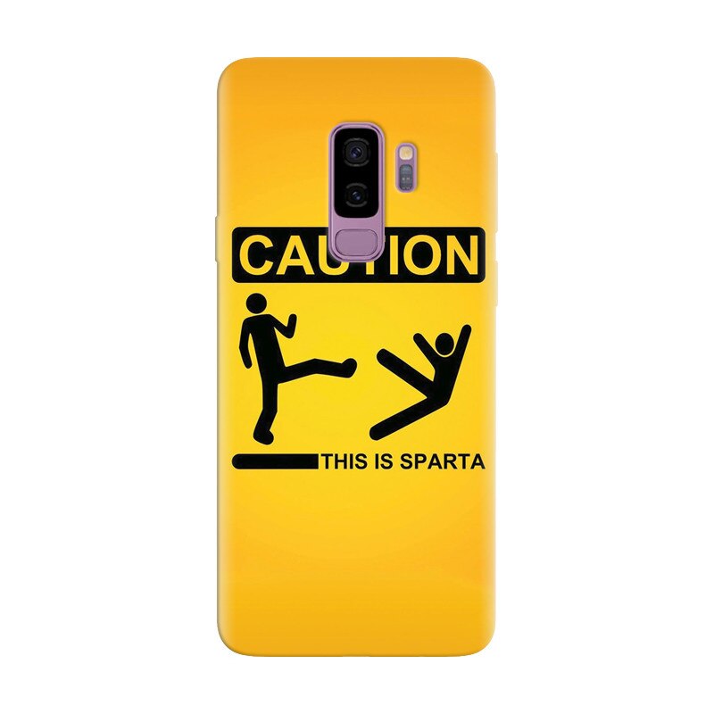 Husa silicon pentru Samsung Galaxy S9, This Is Sparta Funny Illustration