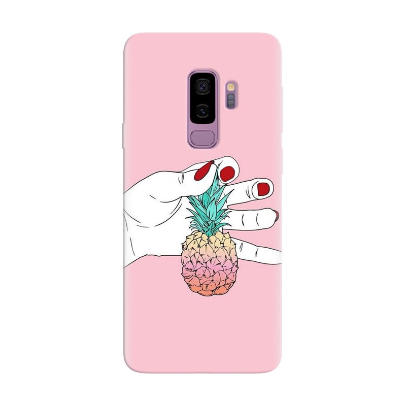 Husa silicon pentru Samsung Galaxy S9, Rainbow Pinepple